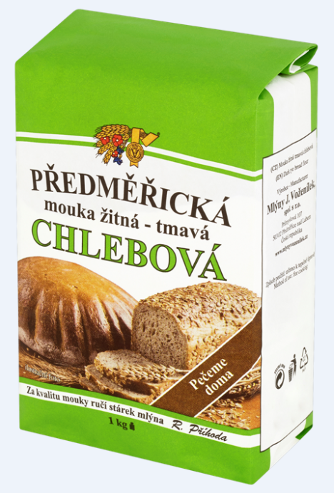 Předměřická mouka žitná tmavá chlebová 1kg Mlýny Voženílek